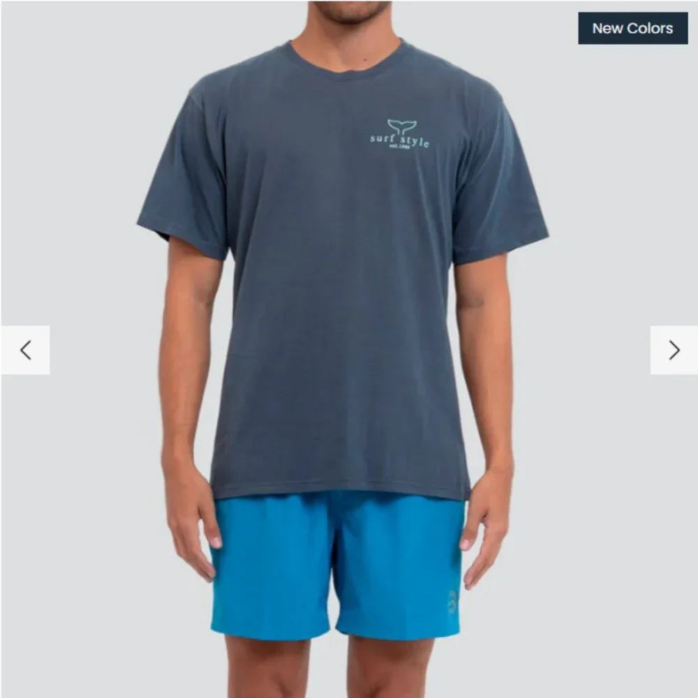 Surf Style 4-Way Stretch Volley Swim Shorts Sky Blue Size XL - Picture 3 of 8